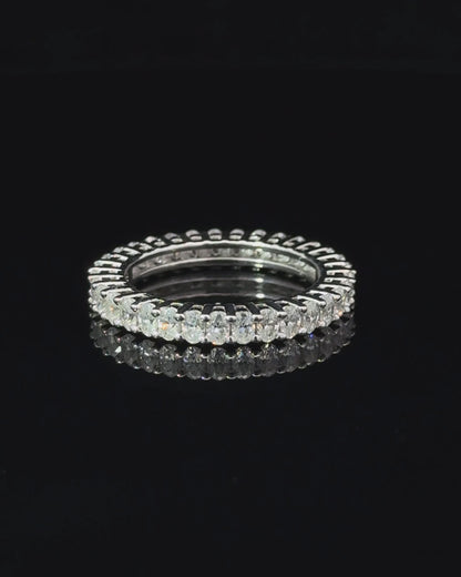 3x2mm Oval Moissanite Eternity Band